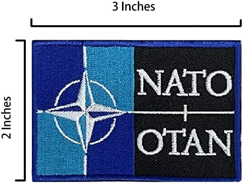 А-Еден тактички ранец на знамето на членот на НАТО + Канада за паста за паста, паста за паста, армиски униформни амблеми, значка за