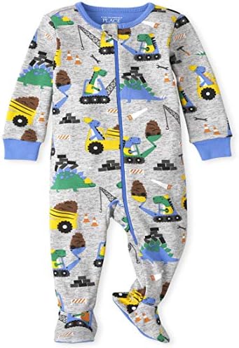 Детското Место Бебе Момчиња' И Мало Дете Долг Ракав Памучен Патент-Предни Едноделни Пижами За Нозе