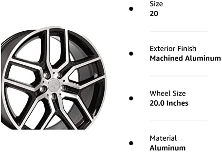 ОЕ Wheels LLC 20 инчен раб одговара на Ford Explorer Wheel FR73 20x9 Black Machd Wheel Hollander 10061