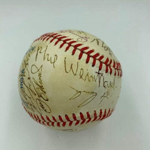 Џими Дадли Боб Фелер Легендите На Индијанците Од Кливленд Потпишаа Бејзбол 26 Сигс Јса-Бејзбол Со Автограм