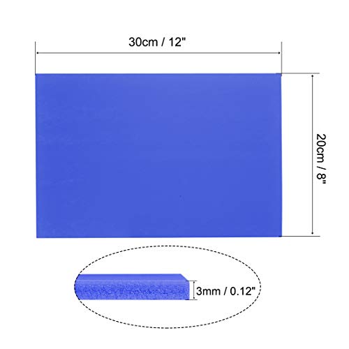 UXCELL PVC FOAM LEST 3MM -8 X 12 BLUE за знаци, дисплеи, печатење на дигитален екран