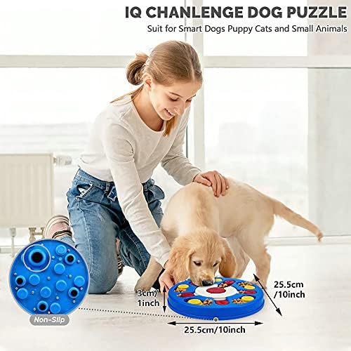 Игра за мозаик за кучиња Yoboeew interactive кучиња за кучиња ментално стимулирајќи го диспензерот за паметни кучиња третираат обука,