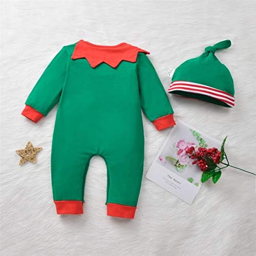 Hiha бебе-Божиќ-елф-аутфит-ромперс џуми за деца девојчиња девојчиња Божиќна облека