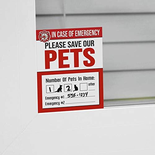 ТОА Е Налепница ЗА Спасување Миленичиња За КОЖА Безбедност Од Пожар-Налепница За Прозорец-Зачувајте Ги Нашите Миленичиња Налепница
