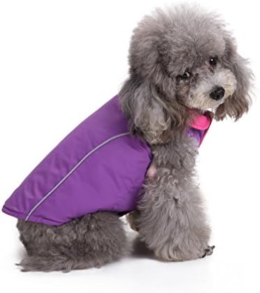 Ранфи реверзибилна мала кучиња јакна со рефлексивно милениче за миленичиња од прстенести миленичиња кутре зимско памучно памучно пакување
