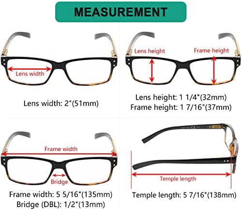 Очила За Очи Заштедете 10% На Комплет 5 Пакети Класични Очила За Читање Црни желки За Мажи и 4 Пакети Двобојни Кафеаво-чисти