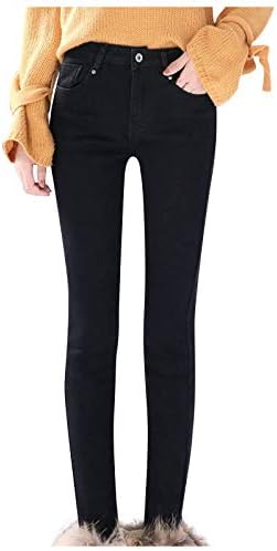 Нарбрг руно постави фармерки со високи половини за женски зимски панталони Термички тексас џегингс слаби кашмирски кашмир топли