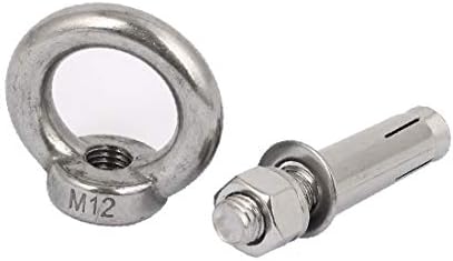 X-Gree M12x80mm 304 Не'рѓосувачки челик за подигнување на прстенот за подигнување на кука за завртки за завртки за завртки 2 парчиња