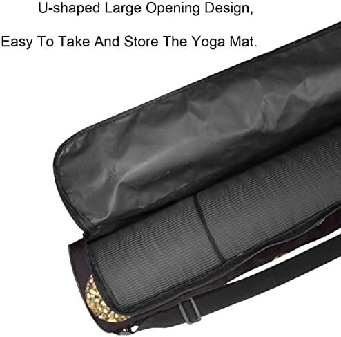 Лаијухуа Јога Мат торба, двојни патенти јога теретана за жени и мажи - мазни патенти, големи отвори и прилагодливи ленти во