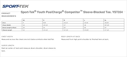 Sport-Tek Youth Poscharge Competer Cuter Competive Blocked Tee. Yst354 виолетова/ црна xs