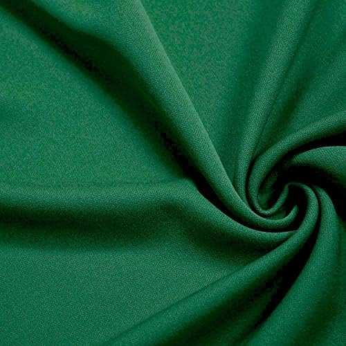 Еви Смарагд Зелен Полиестер Нуркање Двојно Плетена Ткаенина покрај Дворот-10021