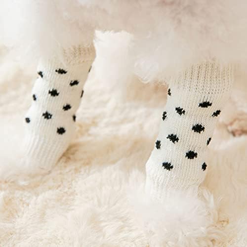 Затоплувачи на нозе Доракитен плетени - 4 парчиња дебели еластични еластични слатки кучиња заштитени заштитени опфаќаат топли ракави за нозе на