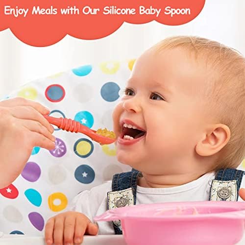 Тамелер Бебе Лажици Само Хранење 6+ Месеци-7 Пакет Силиконски Дете Првата Фаза Солидна Хранење Прибор, Бебе Предводена Одвикнување Материјали,