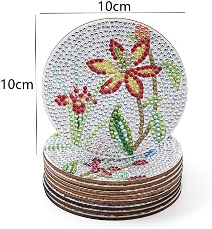 9 парчиња фиока за сликарство со дијаманти со држач DIY цветна шема Професионална дијамантска сликарска слика комплети за топлинска