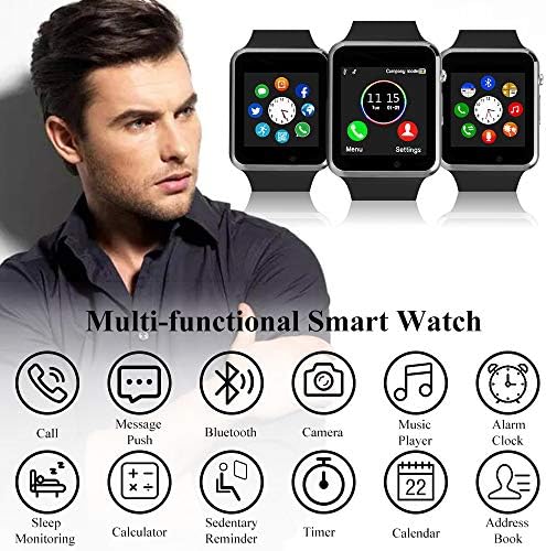 Aimion Smart Watch, Отклучен Паметен Часовник Компатибилен Bluetooth/Android Телефон Екран На Допир Повик Текст Музика Плеер Известување