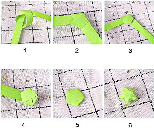 Ленти за хартија од Оригами Starвезда, рачно изработена DIY среќна starвезда Оригами, шема на starвезди