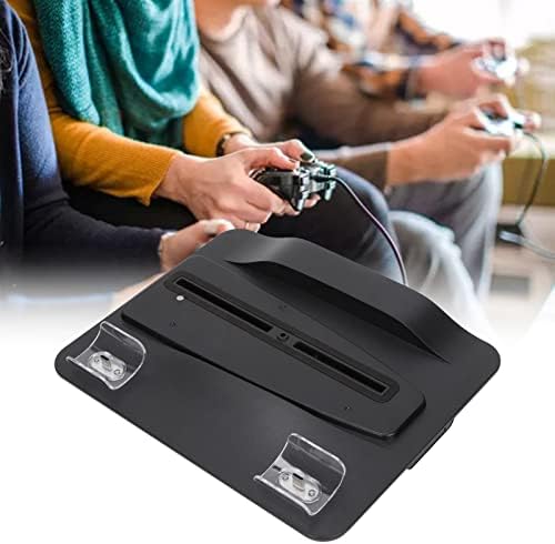 Dpofirs ЗА PS5 Хоризонтален Држач со 3 Вентилатор за Ладење, Станица За Полнење Со Двоен Контролер За Playstation 5 Конзола, ЗА Ps5 База за Ладење со 2 USB Центар