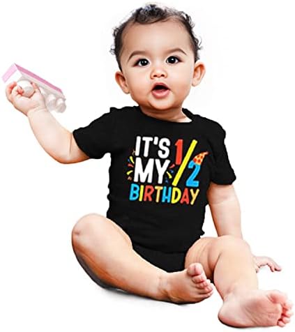 Бебе Прв роденденска облека момче смешно кук едногодишно бебе момче ромпер среќна роденденска забава