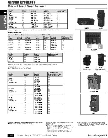 Siemens QN2200 200-AMP 4 Пол 240-Волт прекинувач, црна