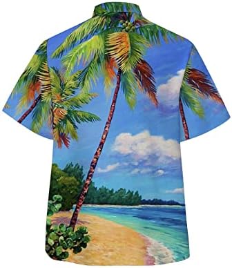 Гроздобер кошули за куглање за мажи Хавајски кошула со краток ракав летно копче надолу маица опуштено вклопување на обични плажа врвови