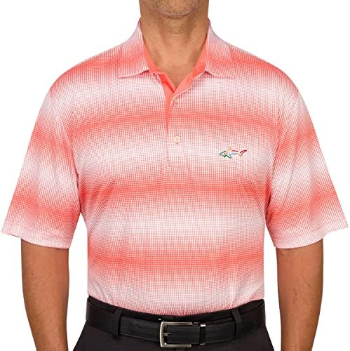 Greg Norman Performance Golf Polo Bulter Moid Moft Touch Опуштено вклопување | Играјте суво | УПФ заштита мажи Поло | Голф кошула