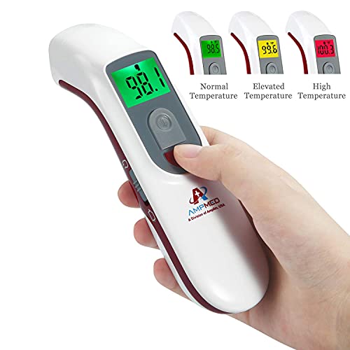 3-Пакет Амплим W2 AE2 CA2 Бесконтактен Инфрацрвен Дигитален Термометар За Чело Без Допир За Возрасни и Бебиња