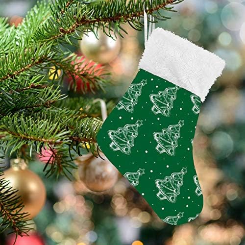 Алаза Божиќни чорапи украси за новогодишни елки, класични персонализирани мали декорации за порибување за семејни сезонски празници,