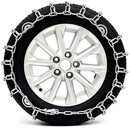 QQlong гуми за влечење на гуми- сет од 2, анти-лизгање на синџирот на снежни гуми, лизгачки автомобил за итни случаи, синџири на тркала