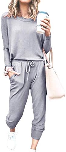 Linlis две парчиња облека за жени џогер поставува потези од потење долги ракави, долги панталони, спортски костуми со џеб со џеб