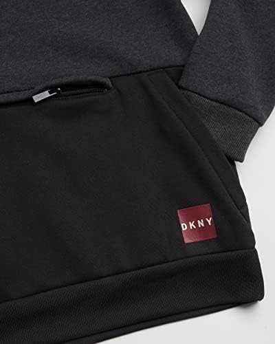 Маичка за момчиња на DKNY - Худи од руно пуловер