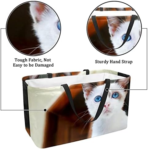 Кошар за еднократно шопинг мачка шема за мачки преносни виткање пикник намирници торбички за перење торба за торбичка за купување