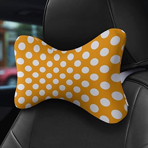 Портокалова пол-точка 2 парчиња перници за вратот на автомобилот Дишев автоматски перница за глава удобна перница за седиште во автомобилот