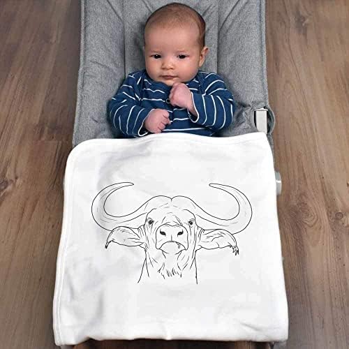 Azeeda 'buffalo head' памучно бебе ќебе/шал