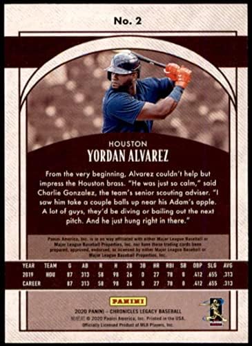 Yordan Alvarez Rookie Card 2020 Panini Legacy 2