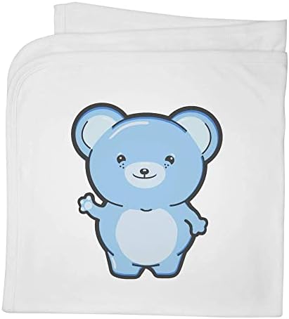 Азиеда „Бебе сина мечка“ памучно бебе ќебе / шал