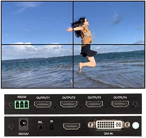 Fecamos Мулти Видео Процесор, Далечински Управувач DVI Без Загуба Ѕид Видео Контролер 100-240V За Компјутер