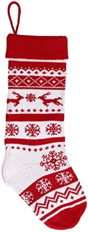 Аатрај големо плетено Божиќно порибување со торба со бонбони Прекрасни Божиќни украси што висат чорапи