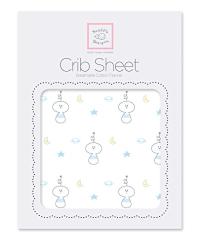 Swaddledesigns вграден лист со креветчиња/лист за дете, бебе спие подобро на најмекиот памучен фланел, направен во САД, пастел