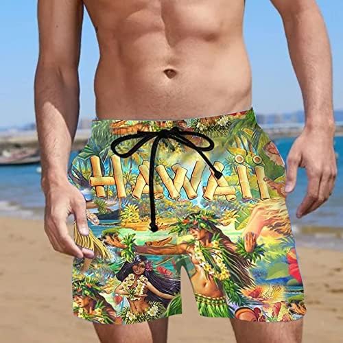 Менс табла шорцеви со големина 46 машка летна приморска одмор одмор за одмор моден тренд 3Д печатени панталони за плажа