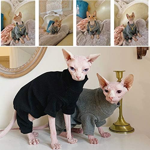 Bonaweite мачки без влакна Симпатично карирано здолниште со јака од јака од питер, памук мачка облечена облека, кошула за елек за