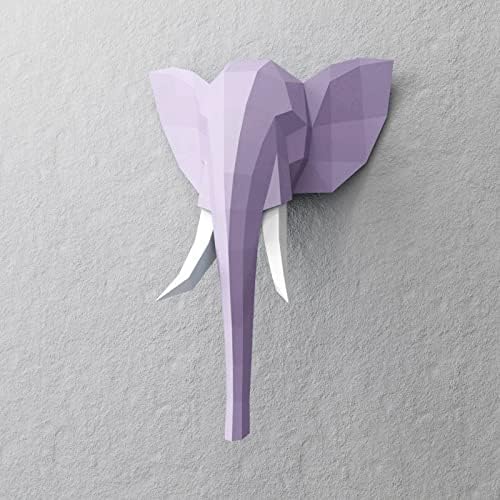 WLL-DP ELEPHANT HEAD 3D хартија занаети DIY хартија трофеј геометриска хартија скулптура Персонализирана wallидна декорација креативна