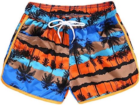 Angенски обични шорцеви за angongnywell Брзо сушење печатени водоотпорни панталони за плажа мини панталони кратки панталони