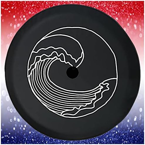 JL резервни гуми ги опфаќа брановите плажа црна 32 до 33 инчи со резервна дупка за камера