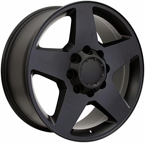 ОЕ Wheels LLC 20 инчен раб се вклопува 8x165.1 Тешкиот сребрен тркало CV91A 20x8,5 црно тркало Hollander 5503