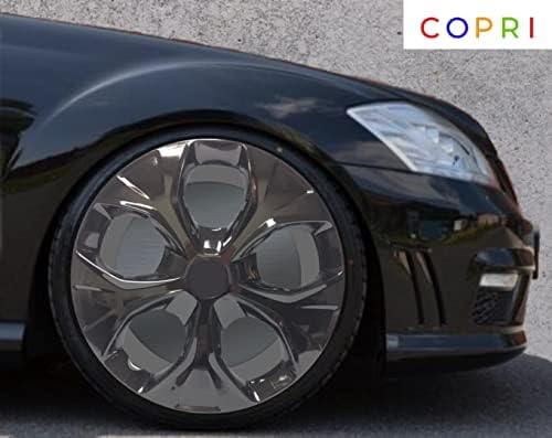 Копри сет од покривка од 4 тркала од 14 инчи црна Hubcap Snap-on Fit Audi