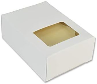 50 CYP Бела правоаголник прозорец сапун кутија - Домашна пакување сапун - сапун за правење материјали - рециклирани материјали