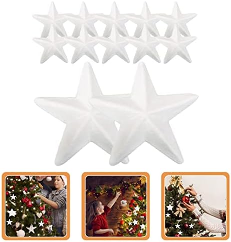 Hanabass 24 парчиња пени Пентаграм мазно моделирање висечки украси на дрвја форми за недовршени Божиќни играчки одмори од празница мала