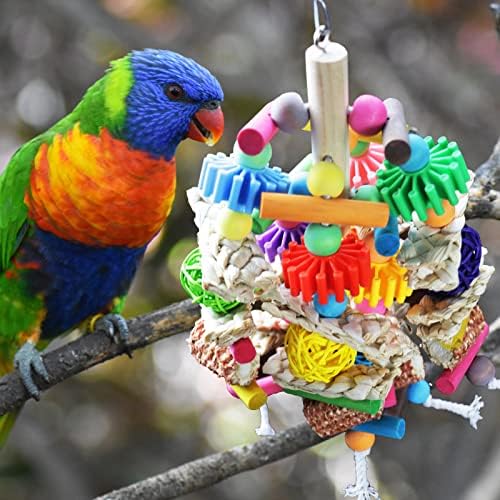 Играчки за папагали на птици Kencunay. Чиста природна пченка со џвакање. Погоден е за Budgerigar, Parakeet, Cockatiel, Love Birds, Finches.african