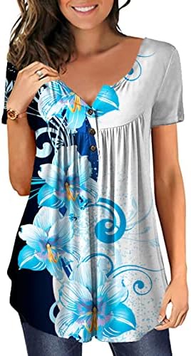 Амикадом против маица за вратот дами лето есен меко удобно 2023 облека кратка ракав памучна графичка блуза маичка за жени д -р д -р