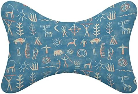 Пештерска боја Перница на вратот од вратот од 2 перници за потпирачи за глава во форма на коски за патнички домашни украсни декоративни